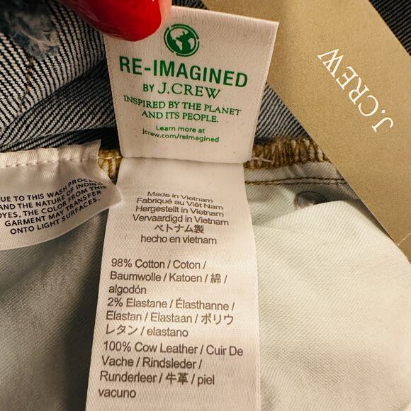 J. CREW NWT Medium Wash Curvy Full Length Classic Straight Denim Jeans Size 28P - Picture 5 of 8